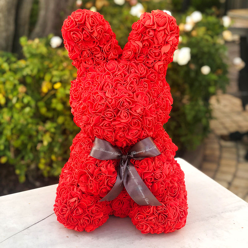 Limited  Rose Bunny  - Red - Blossoming Love