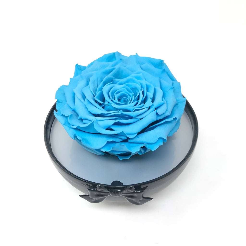 Preserved Rose Crystal Ball | Light Blue Rose - Blossoming Love