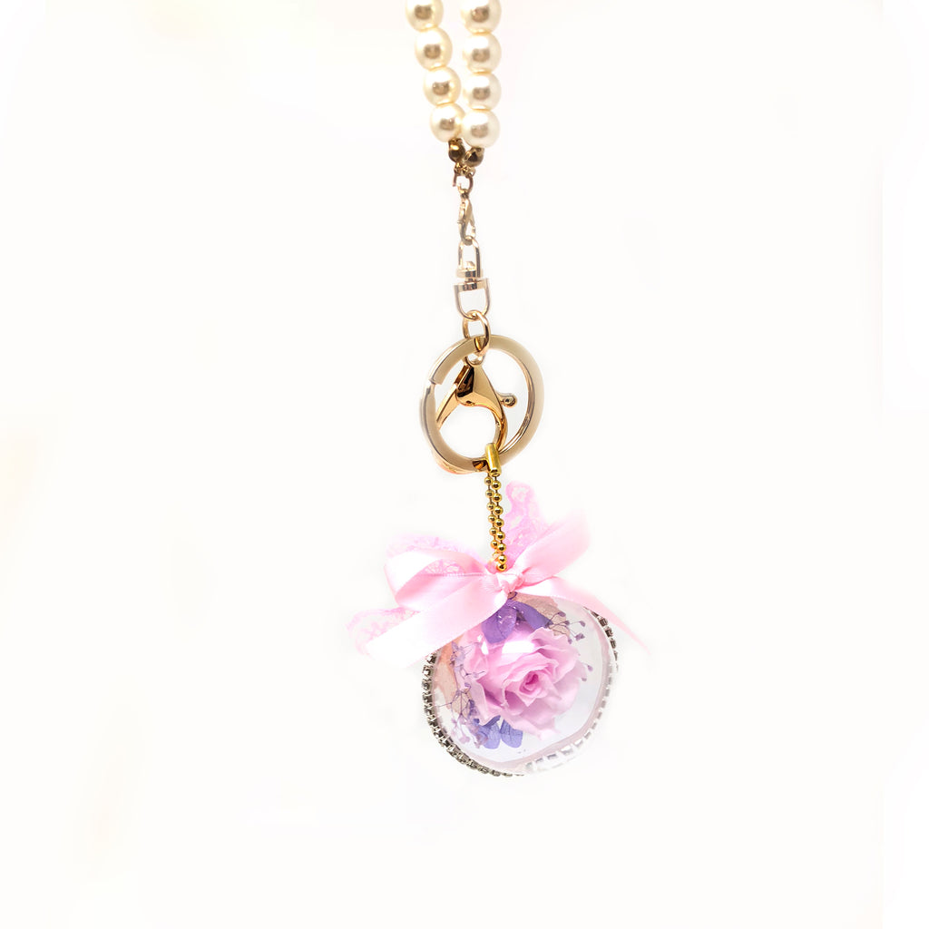 Preserved Rose Keychain - Pink - Blossoming Love