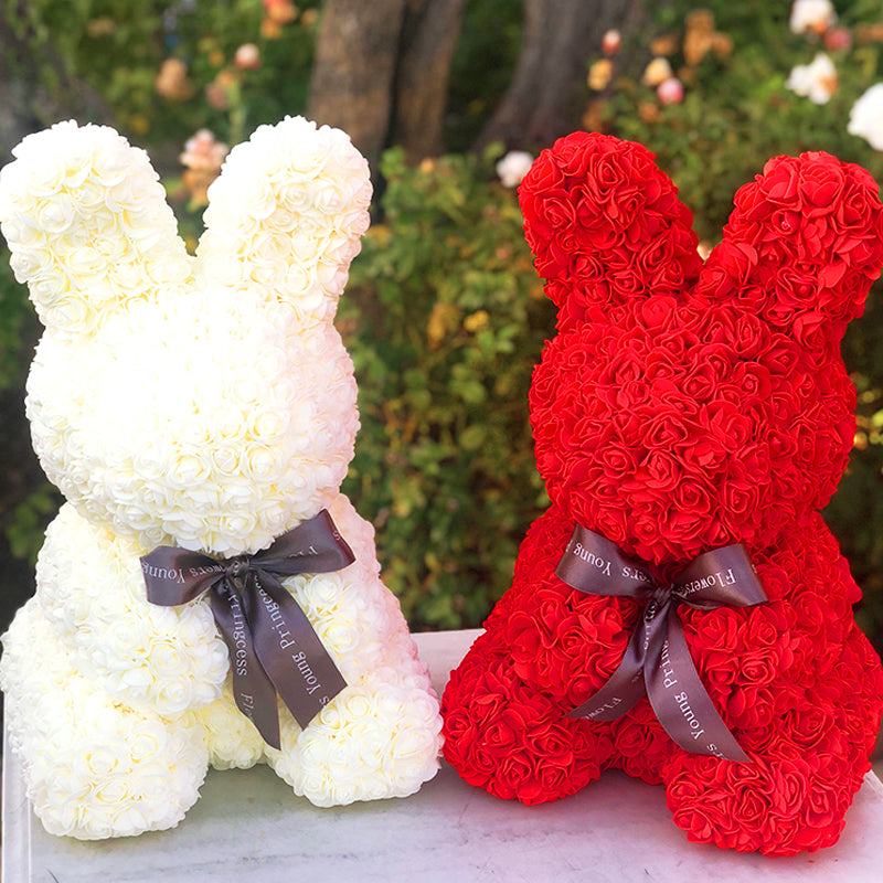 Limited  Rose Bunny  - Red - Blossoming Love