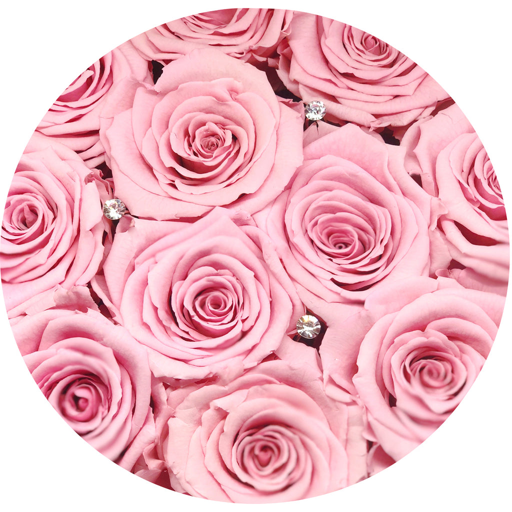 Small round box | Baby Pink roses - Blossoming Love