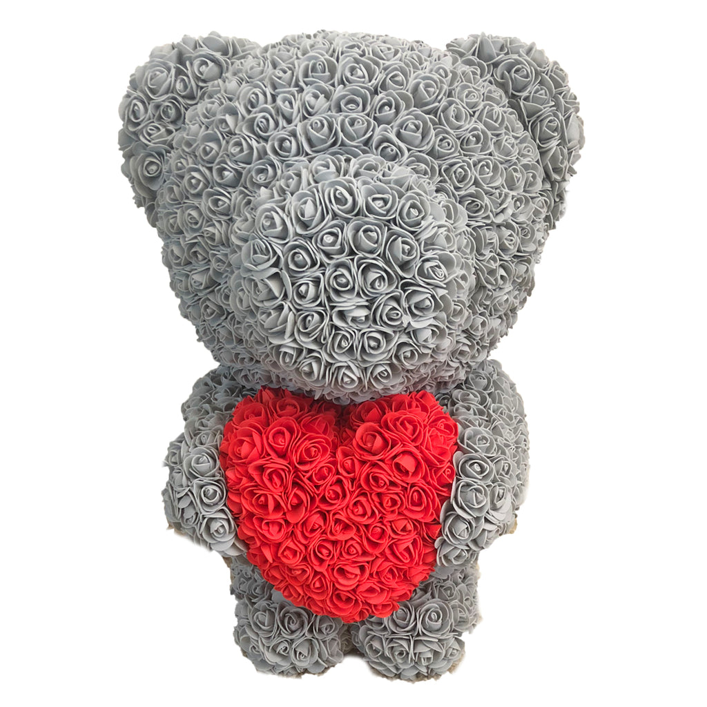 Limited Premium Rose Bear-Grey - Blossoming Love