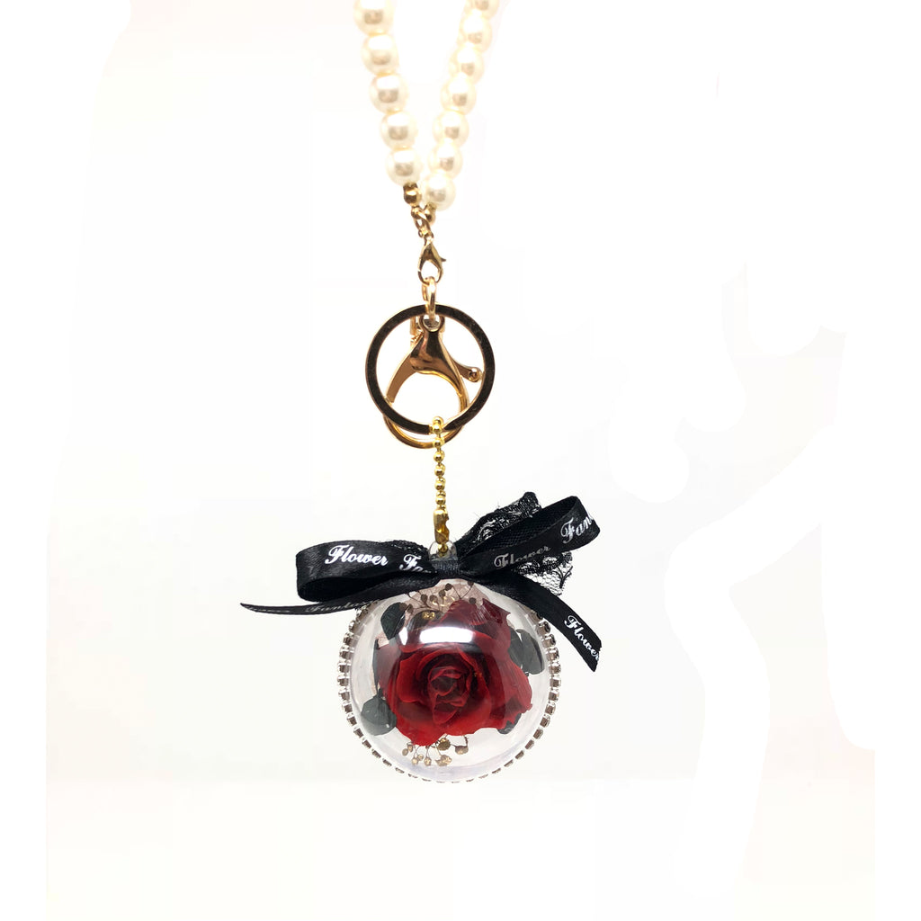 Preserved Rose Keychain - Red - Blossoming Love