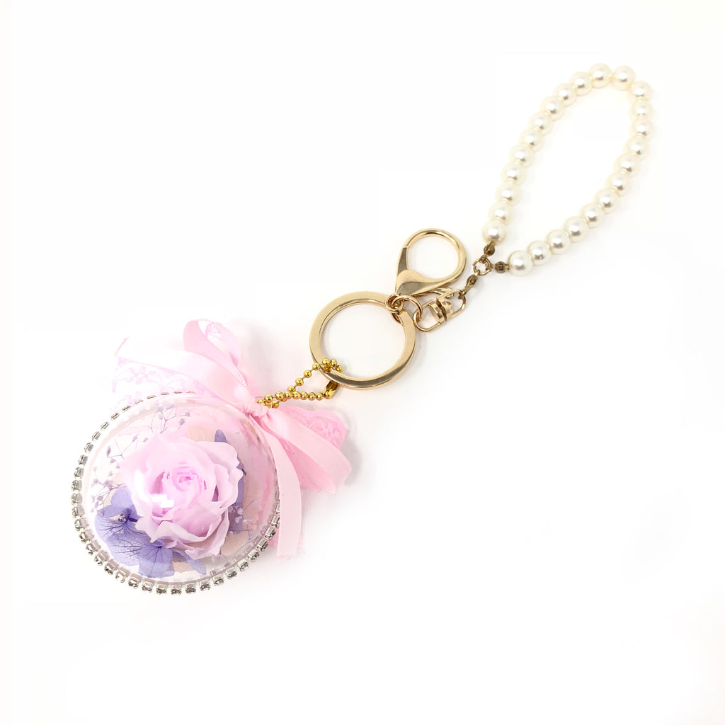 Preserved Rose Keychain - Pink - Blossoming Love
